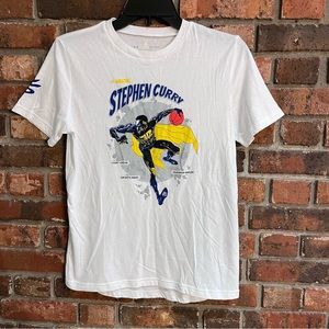 Under Armour boys kids youth Steph Curry short sleeve t-shirt white YL